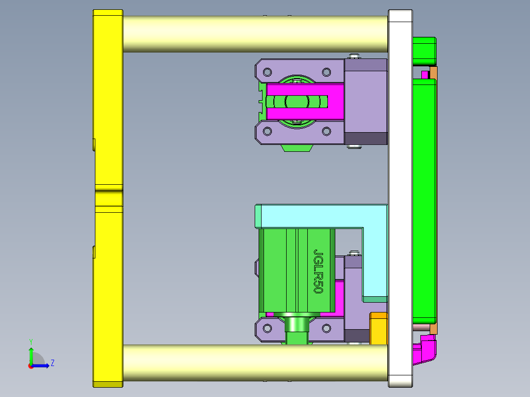 铝板飞面铣槽工装治具模型三维+CAD左视图