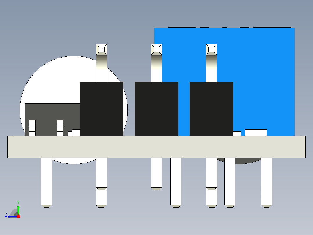 红外传感器LM393右视图