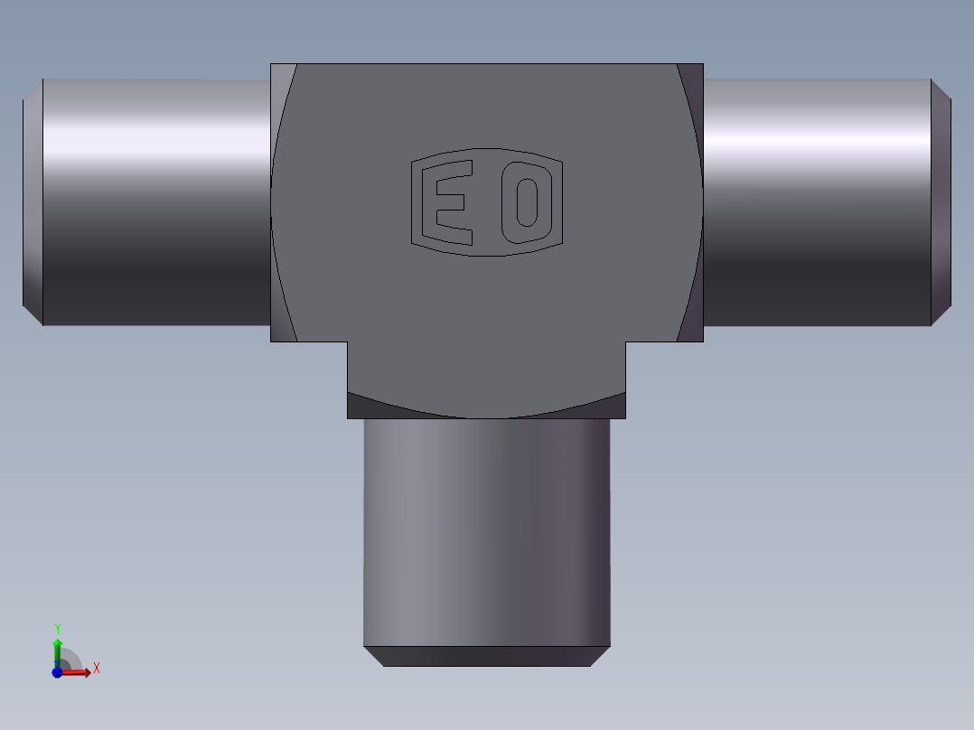 AC+AD 三通接头 T、AC-08前视图