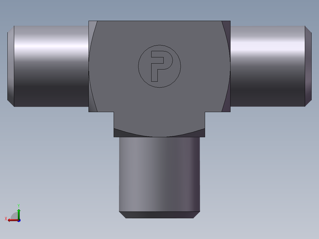 AC+AD 三通接头 T、AC-08后视图
