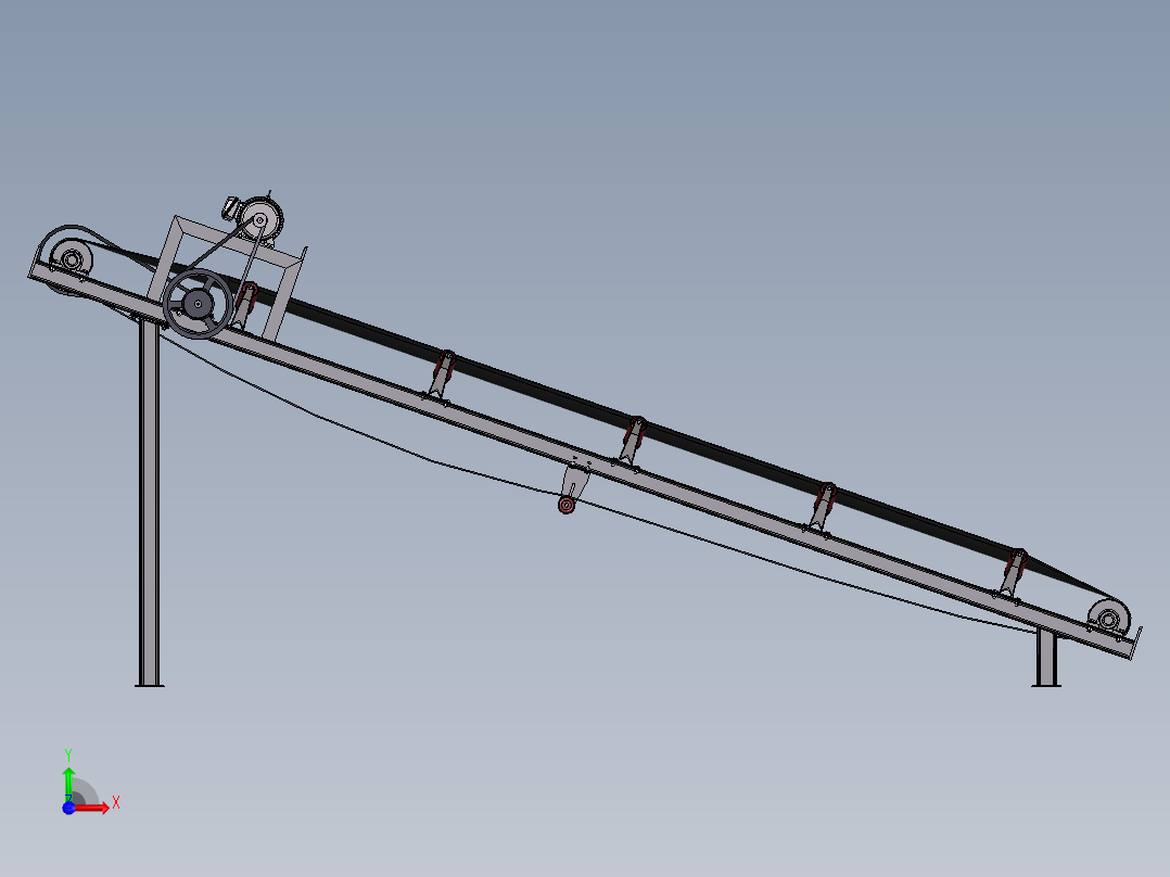 矿用6米输送带前视图