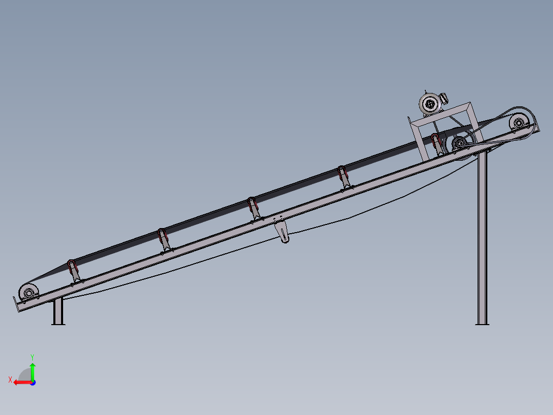 矿用6米输送带后视图