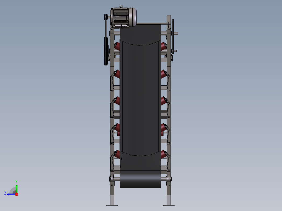 矿用6米输送带右视图