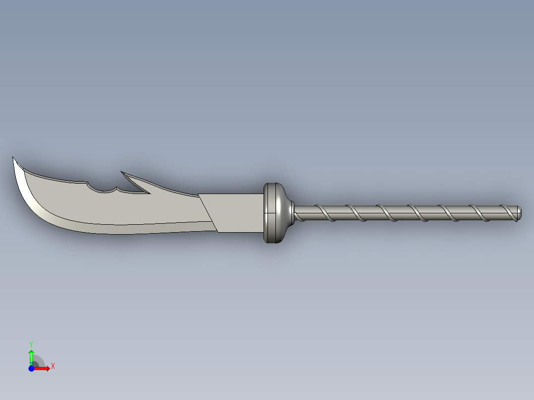 青龙偃月刀STP前视图