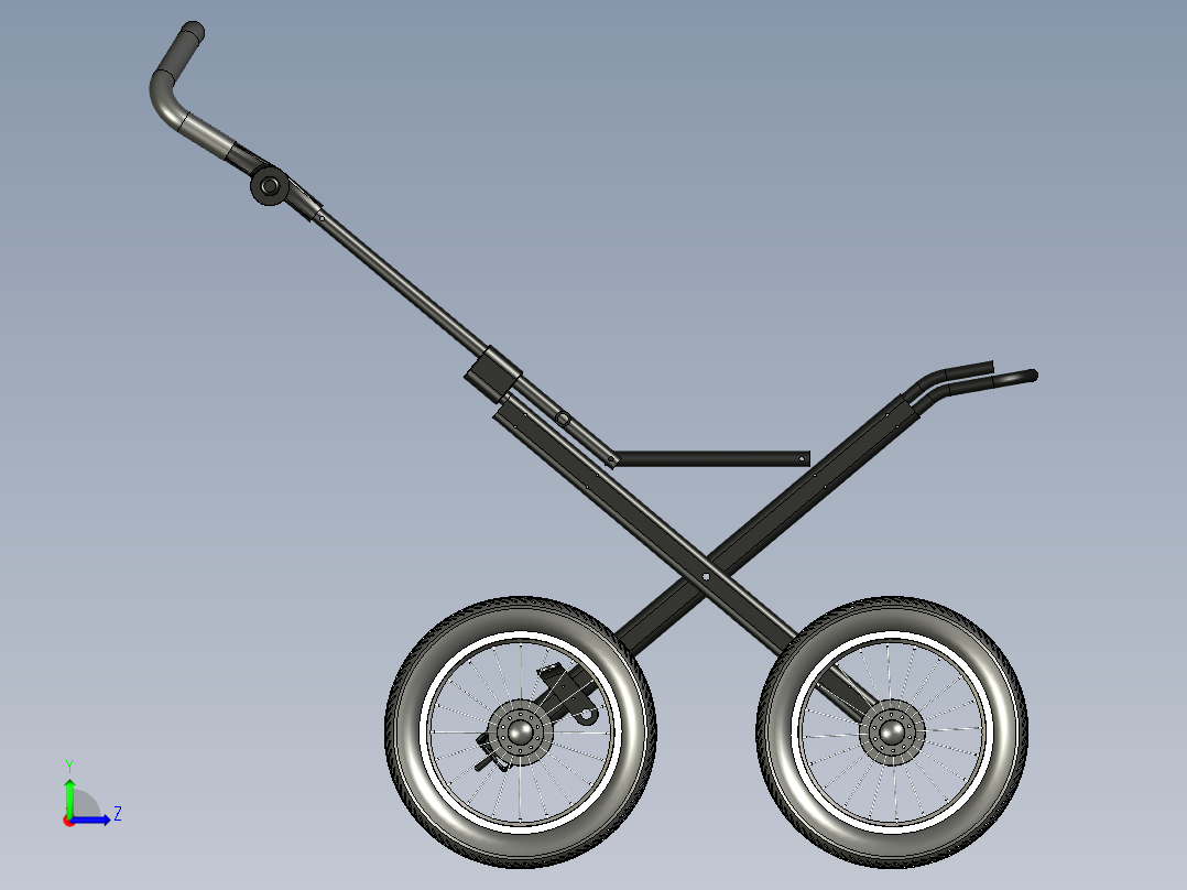 B3003704-婴儿车左视图