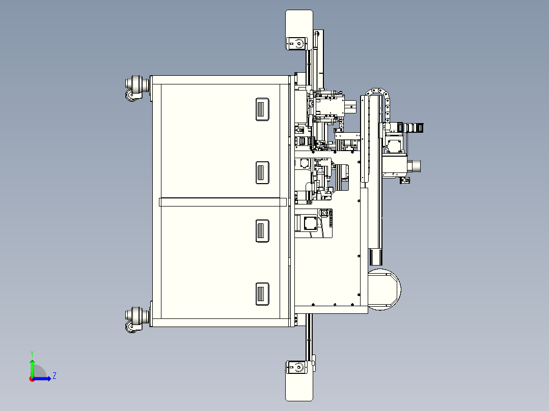 自动化手机屏幕贴膜设备左视图