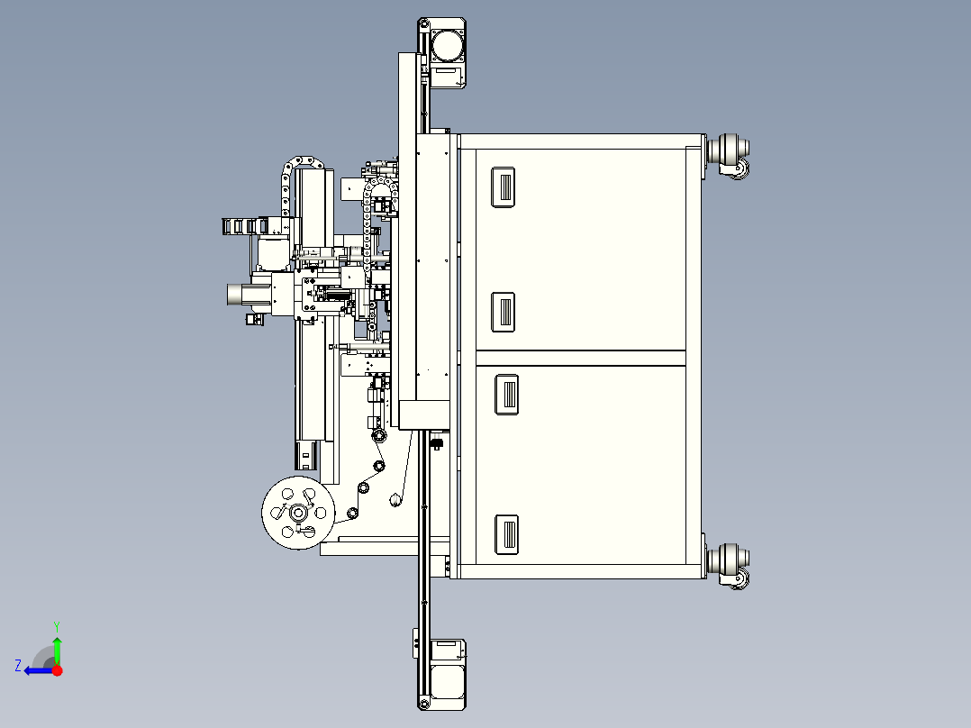 自动化手机屏幕贴膜设备右视图