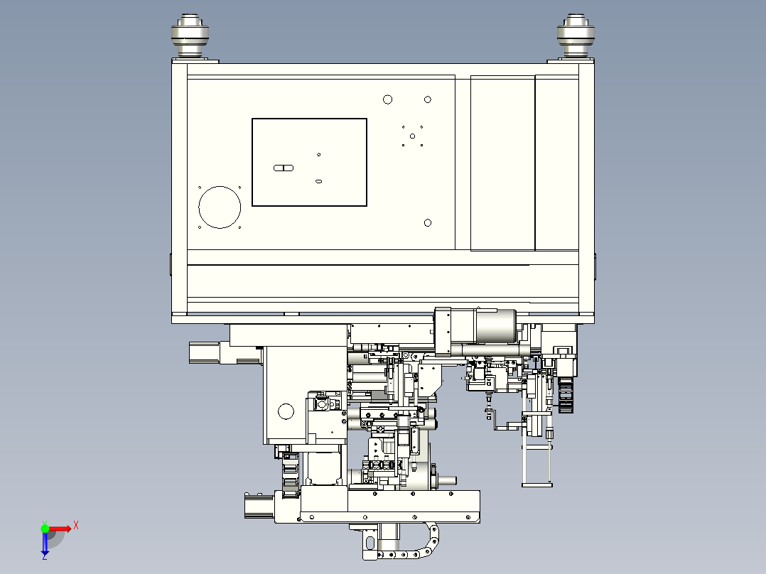 自动化手机屏幕贴膜设备俯视图