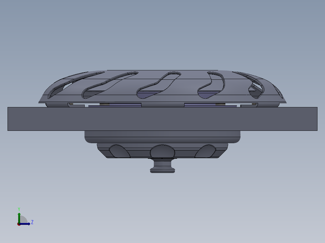 Saare游艇甲板出水孔 3D模型SolidWorks三维设计图左视图