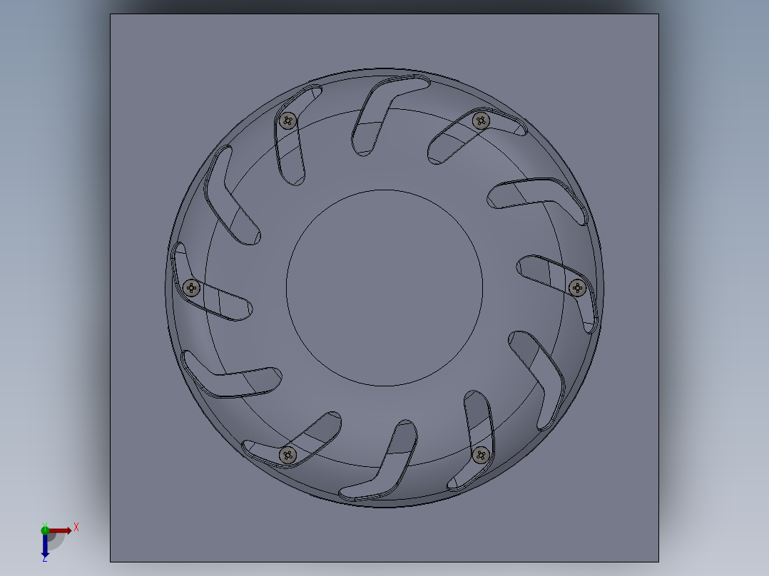Saare游艇甲板出水孔 3D模型SolidWorks三维设计图俯视图