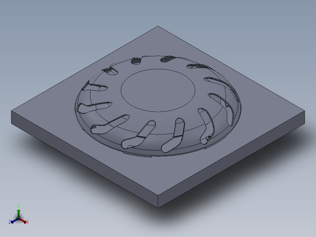 Saare游艇甲板出水孔 3D模型SolidWorks三维设计图正等轴测图