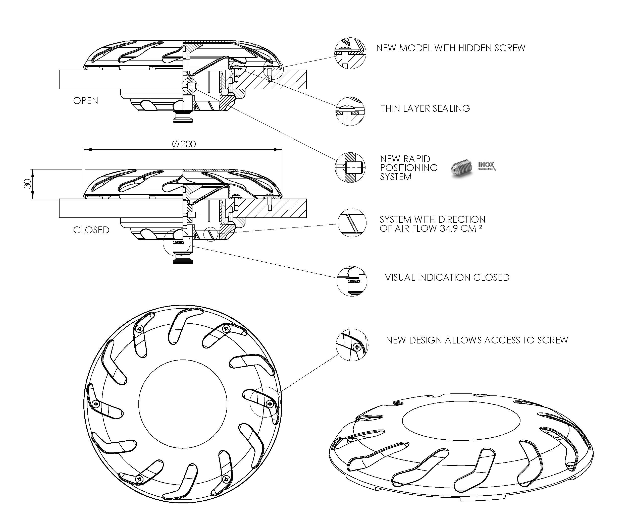 Saare游艇甲板出水孔 3D模型SolidWorks三维设计图