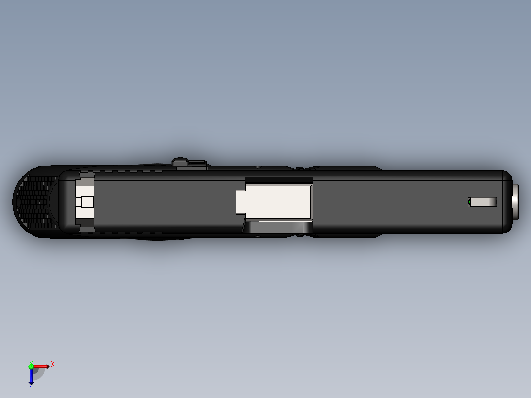手枪左轮冲锋枪老式狙击步枪设计3D图纸glock-17-17l-34 SW IGS俯视图