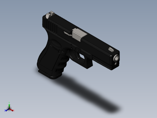 手枪左轮冲锋枪老式狙击步枪设计3D图纸glock-17-17l-34 SW IGS正等轴测缩略图