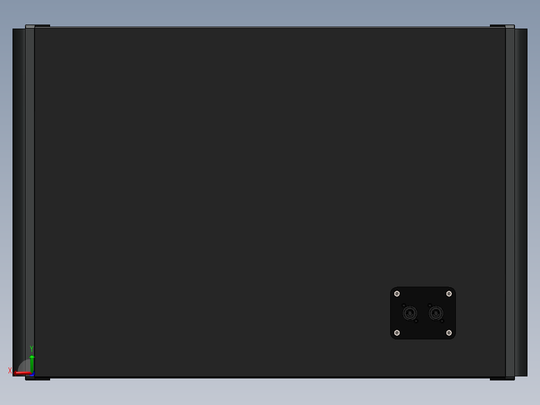 高功率低音炮，18 英寸后视图