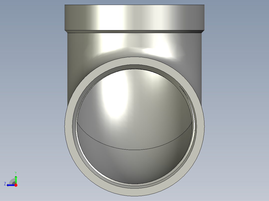 螺纹管弯头-90°等径 DN40右视图