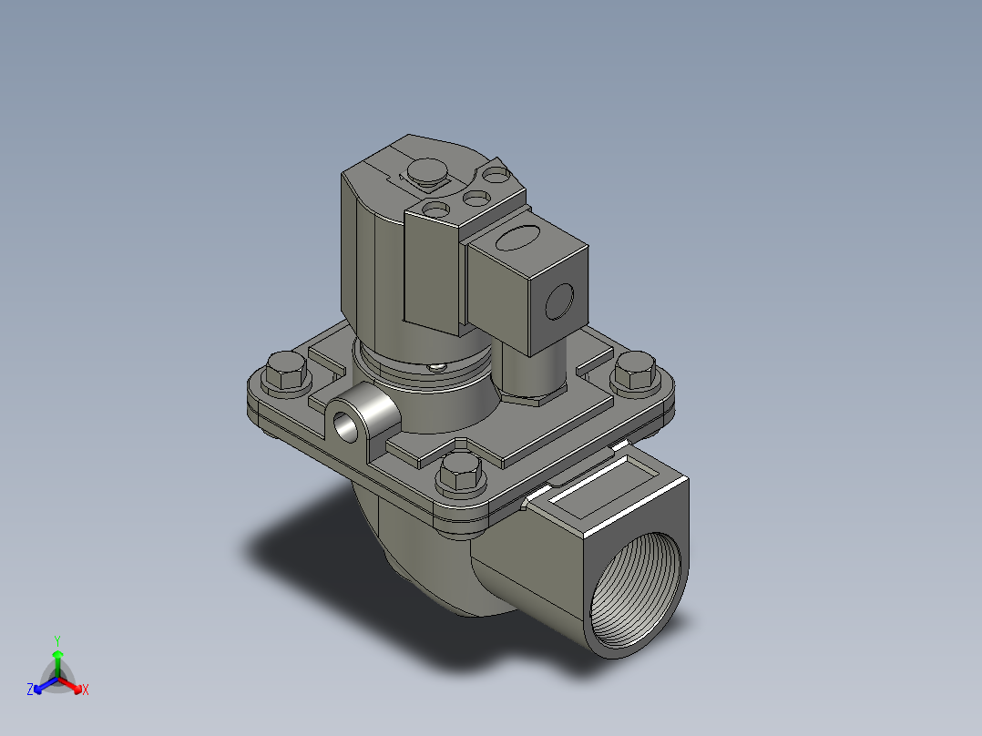 SMF-Z-2025(G)直角式电子脉冲阀SMF-Z-1520(G)正等轴测图