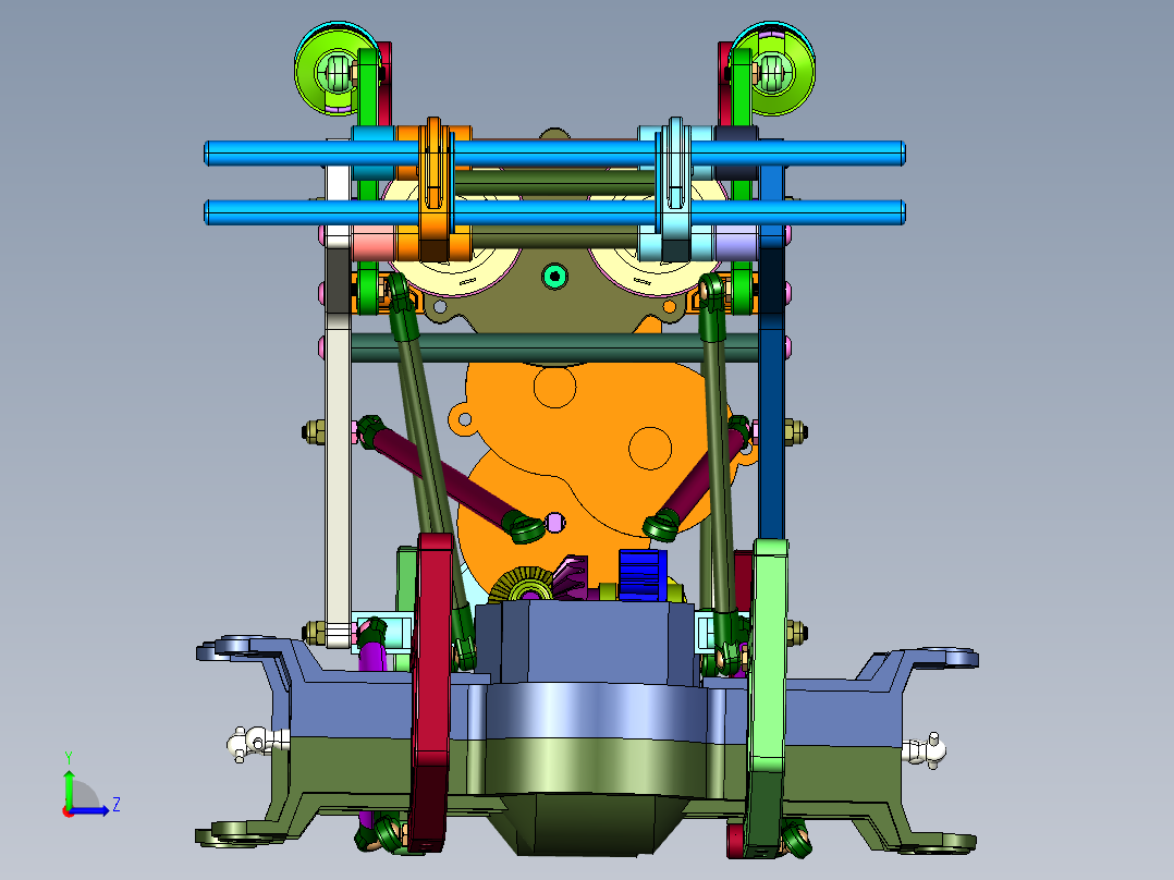 直立怪兽攀爬玩具车左视图