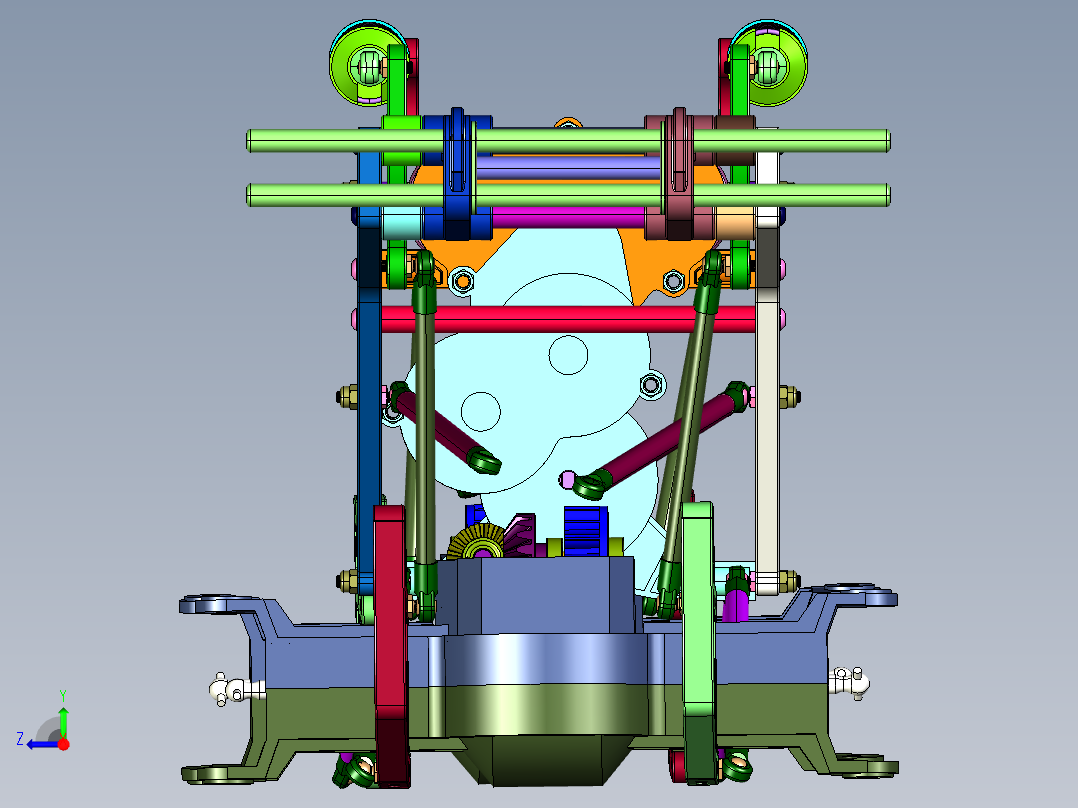 直立怪兽攀爬玩具车右视图