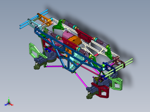 直立怪兽攀爬玩具车正等轴测缩略图