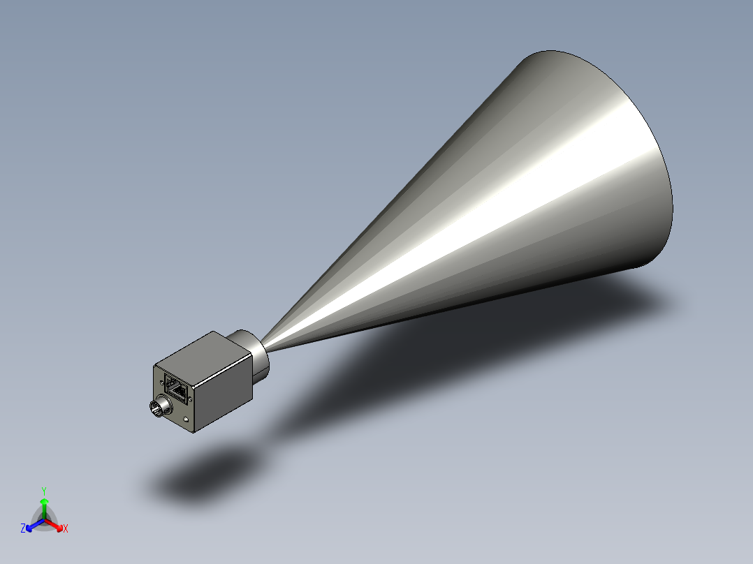 相机HK系列50-2000w像素stp-A正等轴测图