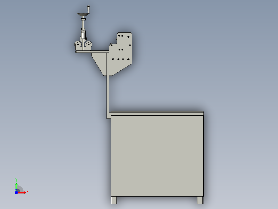 电缆收放保护导向架前视图