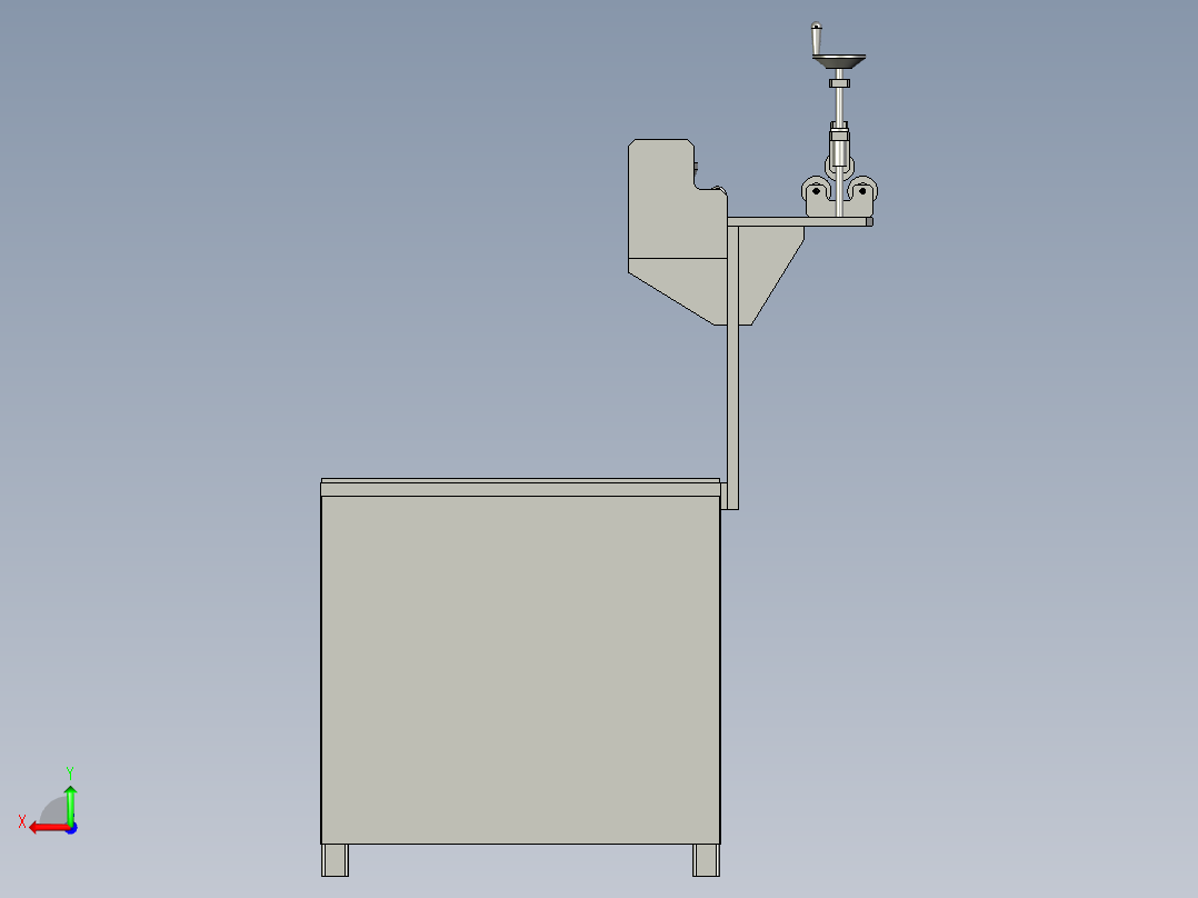 电缆收放保护导向架后视图