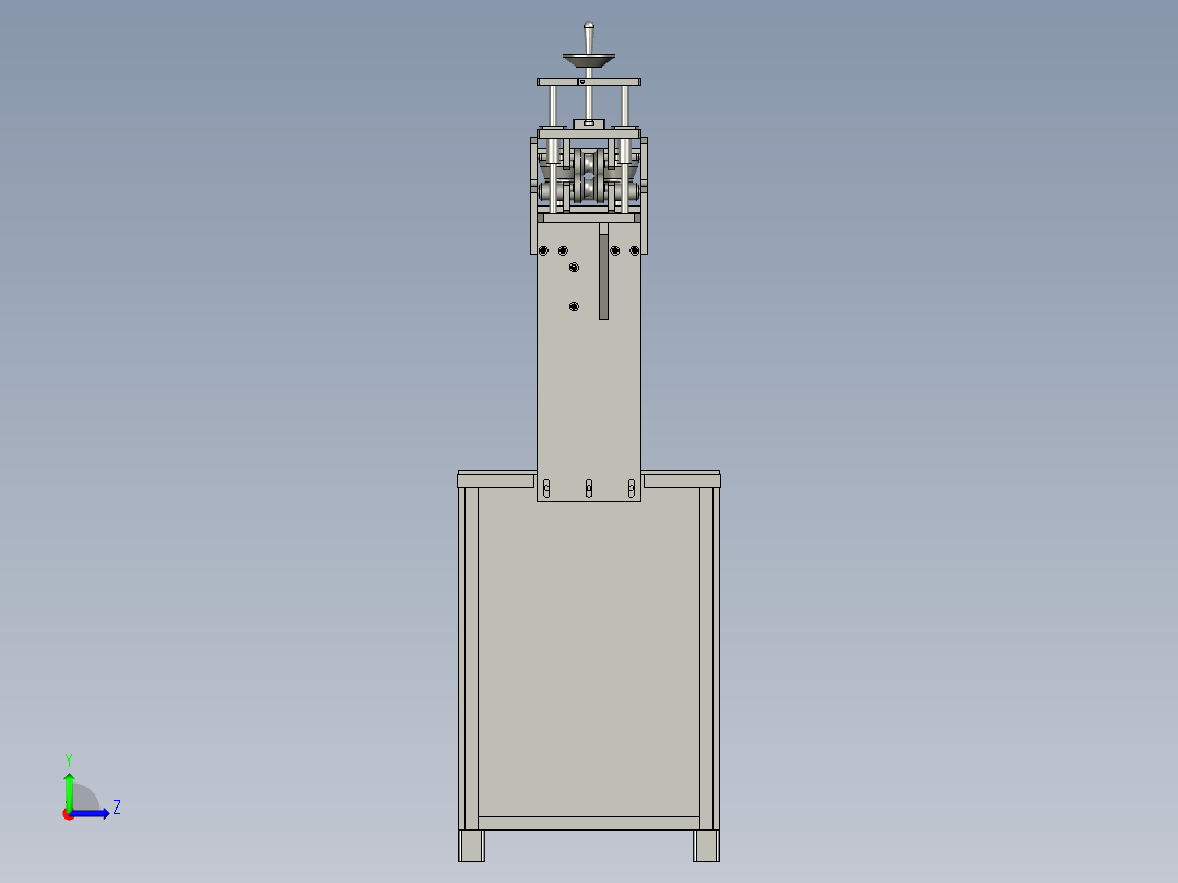 电缆收放保护导向架左视图