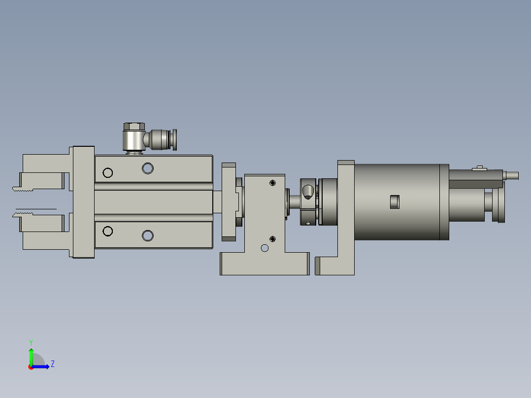 夹膜旋转组件1-21左视图