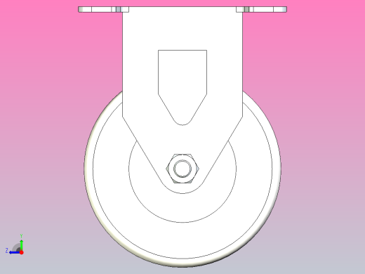 脚轮CKQ01-D90-PB右视缩略图