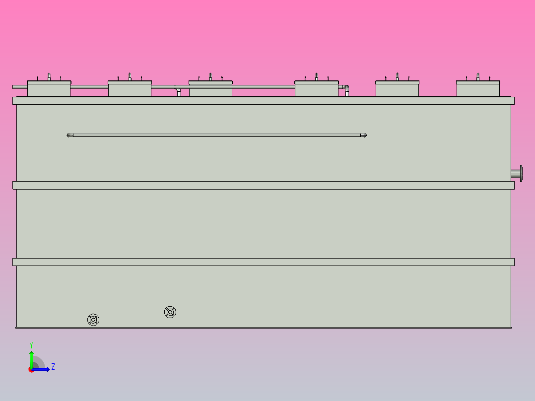 污水一体化池左视图
