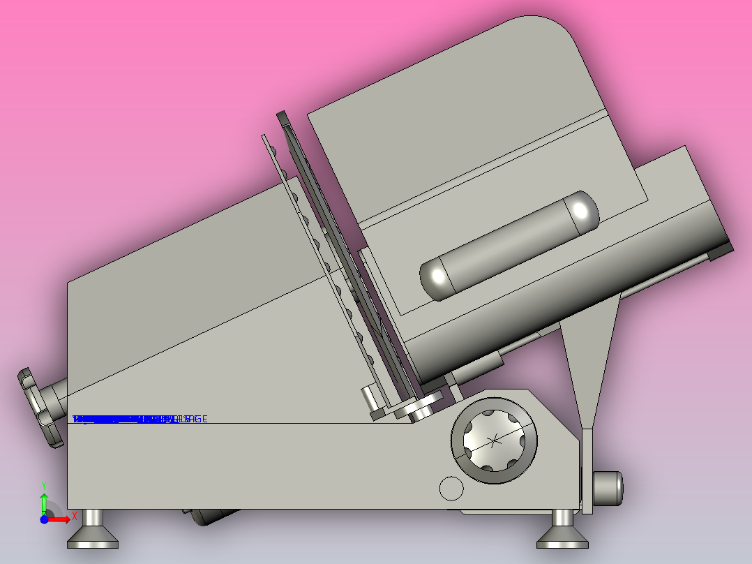 香肠切片机构前视图