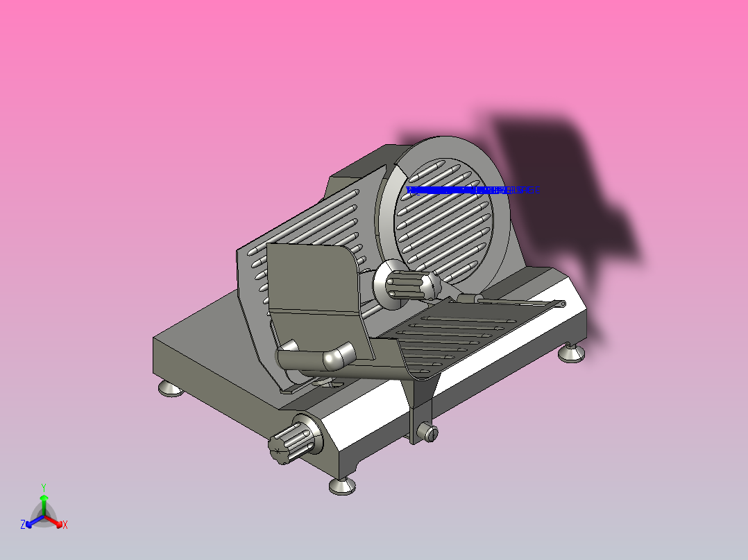香肠切片机构正等轴测图
