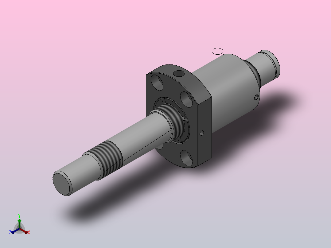 杰斯特滚珠丝杆SFNI╱SFI系列[SFIR2505-4-N]正等轴测图