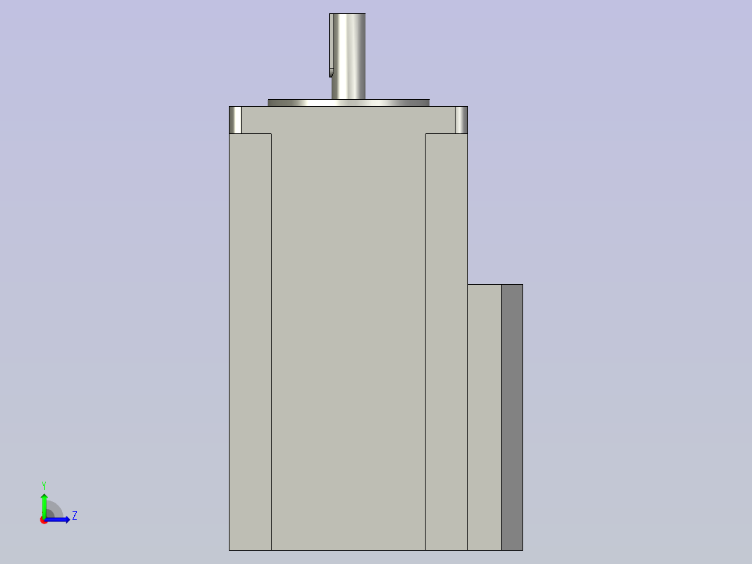 带刹车电机TC57-BZ左视图