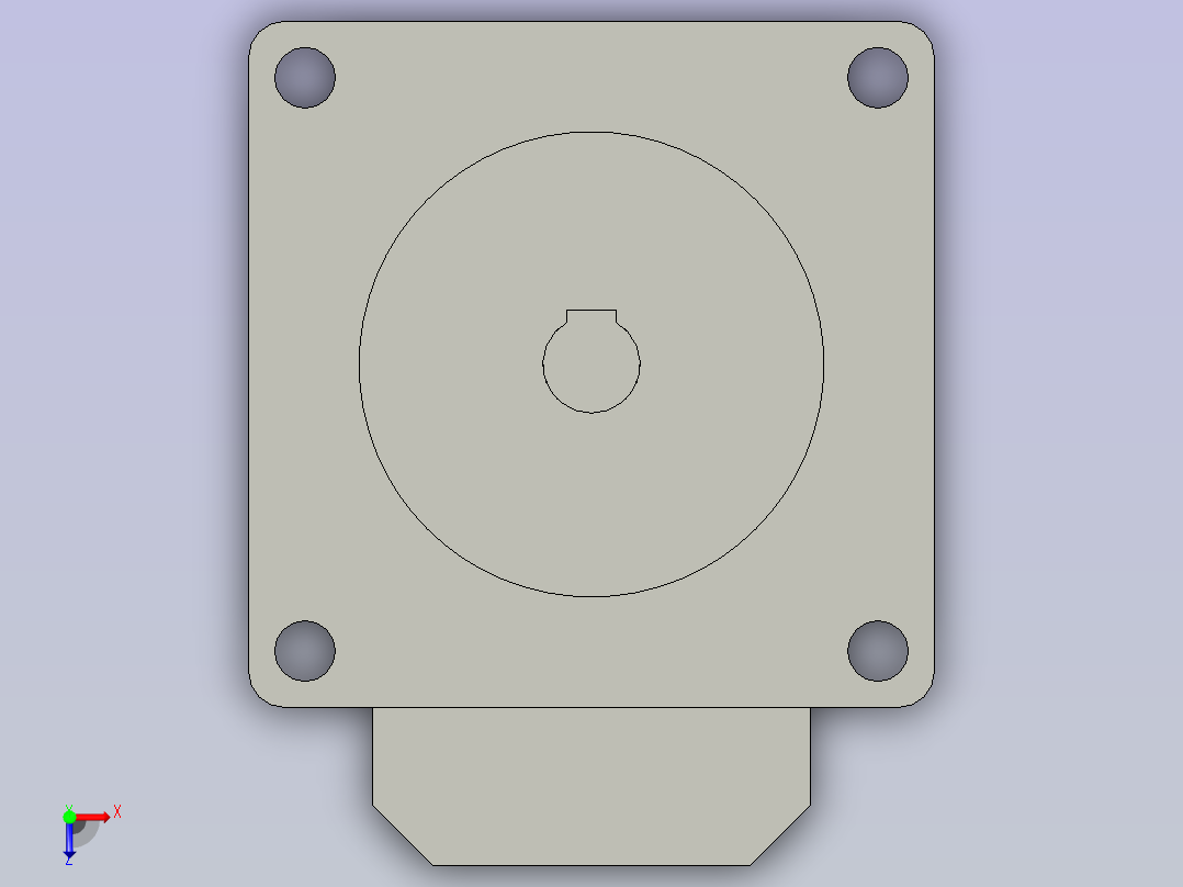 带刹车电机TC57-BZ俯视图