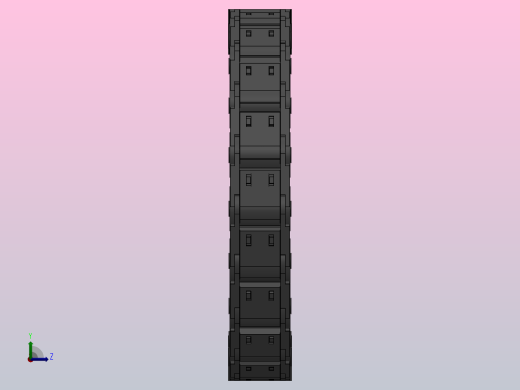弯曲半径200内高35两侧打开型封闭式拖链_DMD35CD-35-50-200R-35左视缩略图