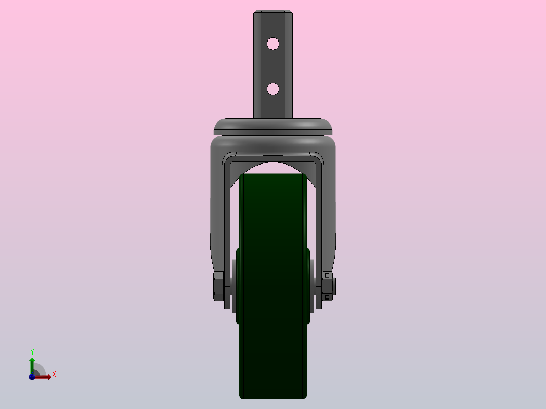 脚轮Colson-3_00514_109 2 1_2 LG X 7_8 SQUARE (MTG31)前视图