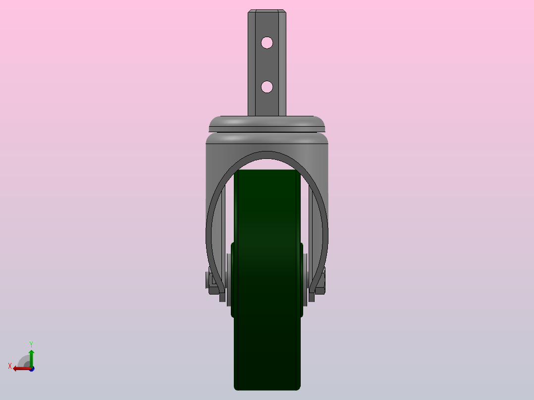 脚轮Colson-3_00514_109 2 1_2 LG X 7_8 SQUARE (MTG31)后视图
