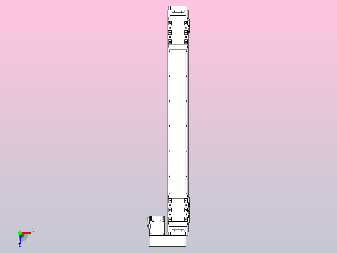 滚珠丝杠线性轴TPA-GCRS-80-1610C-L250-MR-M20-N3俯视图