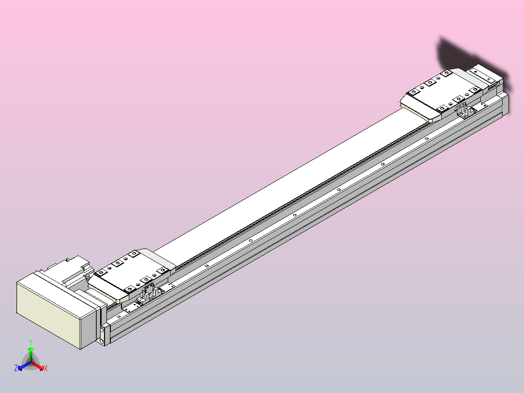 滚珠丝杠线性轴TPA-GCRS-80-1610C-L250-MR-M20-N3正等轴测图
