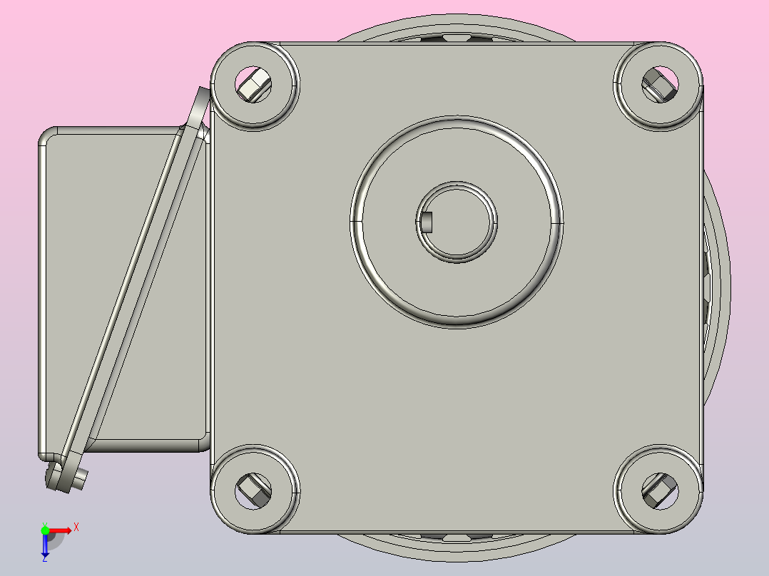 小型常规单相三维单相100W2#立式俯视图