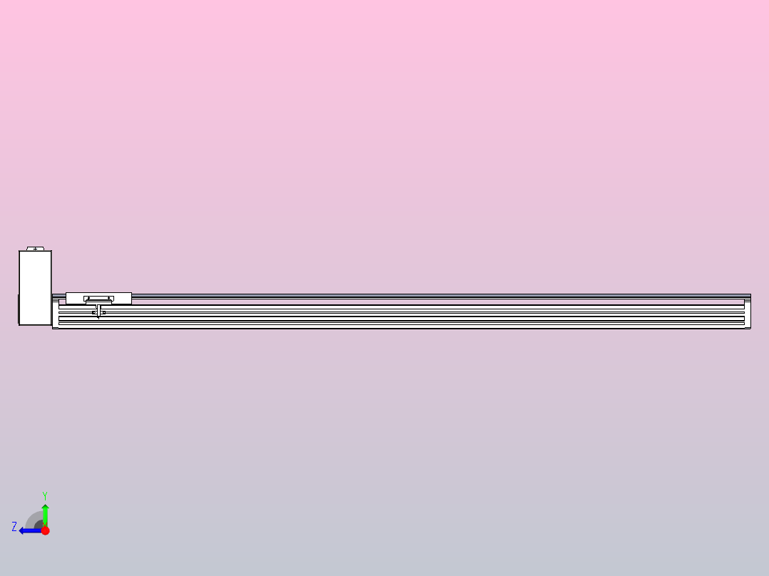 皮带直线轴半封闭可选导轨TPA-HNB-120D-110-L1150-RU-Y-P40-N3右视图
