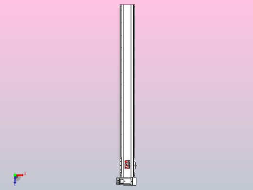 皮带直线轴半封闭可选导轨TPA-HNB-120D-110-L1150-RU-Y-P40-N3俯视缩略图