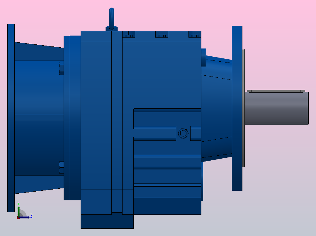 RF107ZP斜齿轮减速机RF107-8.07-M1-P225-Φ350左视图