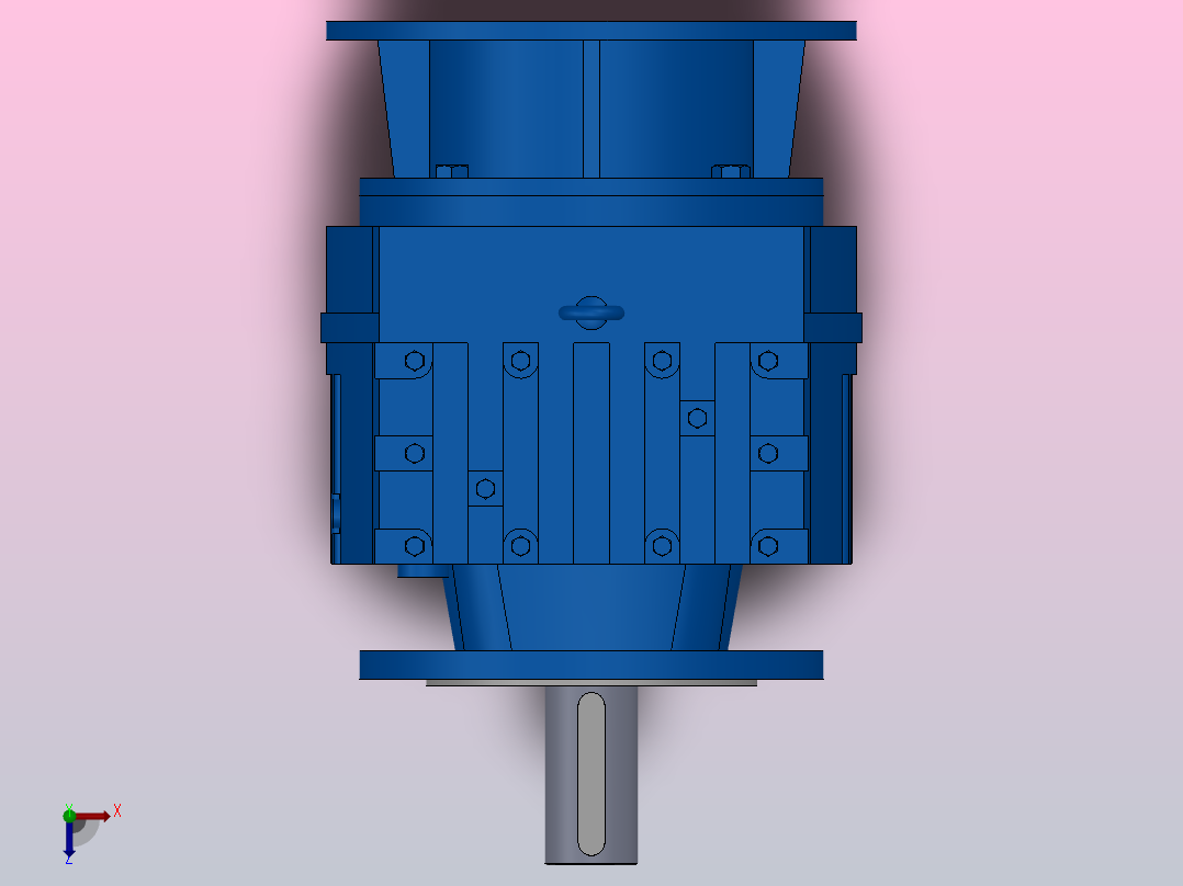 RF107ZP斜齿轮减速机RF107-8.07-M1-P225-Φ350俯视图