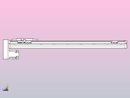 滚珠丝杠直线轴内置导轨TPA-GCR-120-1610C-L650-MP-M40-N3右视缩略图