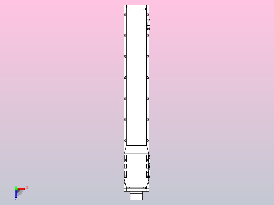 滚珠丝杠直线轴内置导轨TPA-GCR-120-1610C-L650-MP-M40-N3俯视图