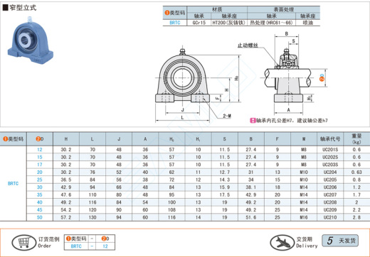 带座轴承-窄型立式@BRTC缩略图