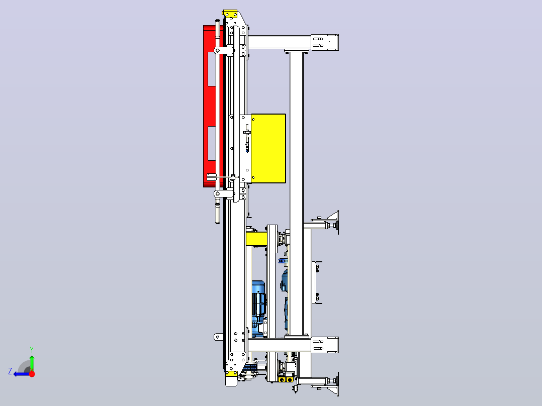 链条传送带 +瓦列的分流器（宽度1200mm x 1500kg）右视图